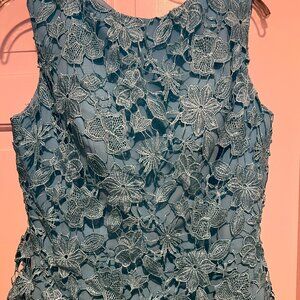 Hebeos Light Blue Lace Bridesmaid Dress